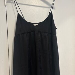 Wilfred Black Spaghetti Strap Babydoll Dress